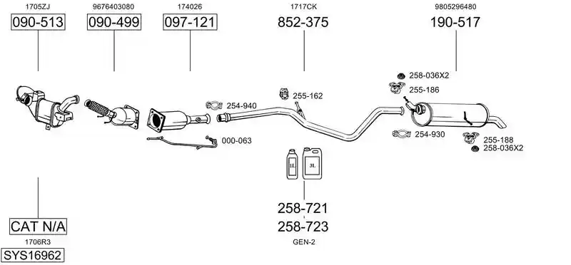 BOSAL SYS16962