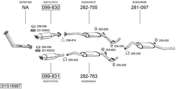 BOSAL SYS16987
