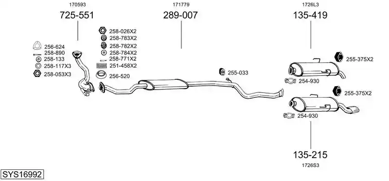 BOSAL SYS16992