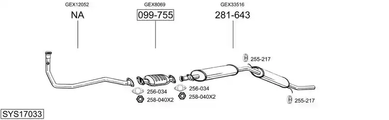 BOSAL SYS17033