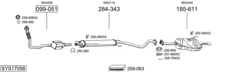 BOSAL SYS17058