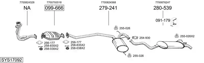 BOSAL SYS17092
