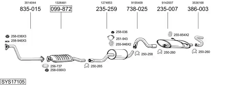 BOSAL SYS17105