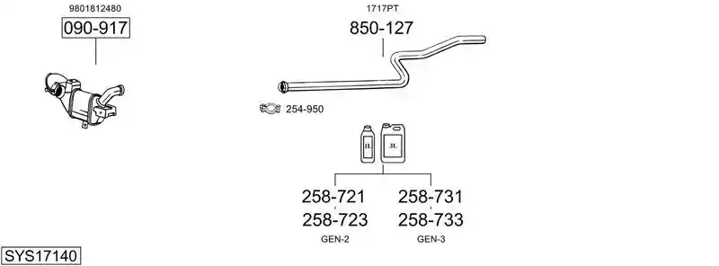 BOSAL SYS17140