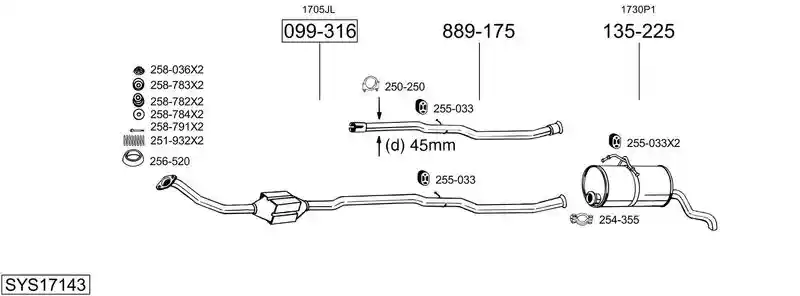 BOSAL SYS17143