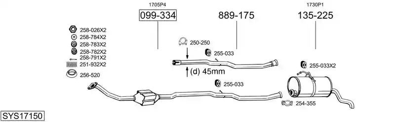 BOSAL SYS17150