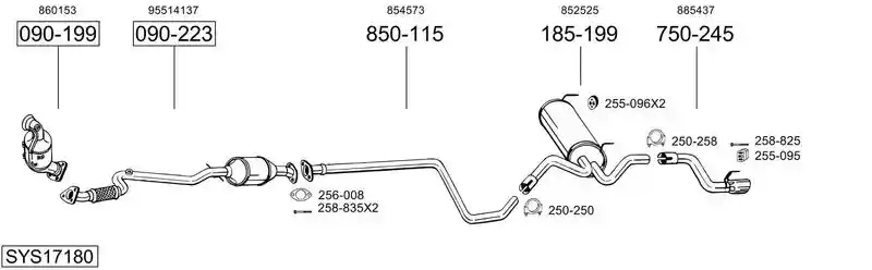BOSAL SYS17180