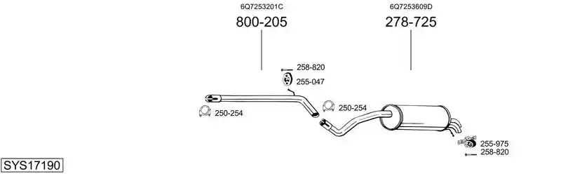 BOSAL SYS17190