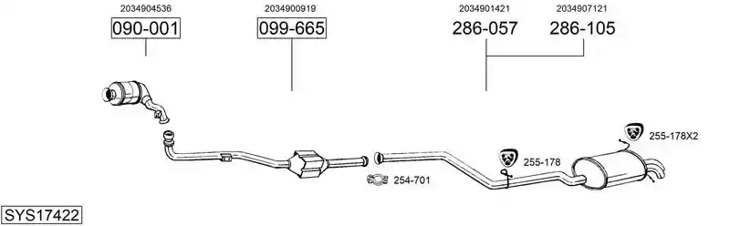 BOSAL SYS17422