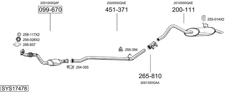 BOSAL SYS17478