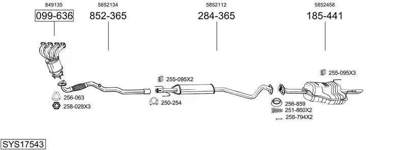 BOSAL SYS17543