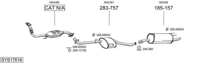 BOSAL SYS17616