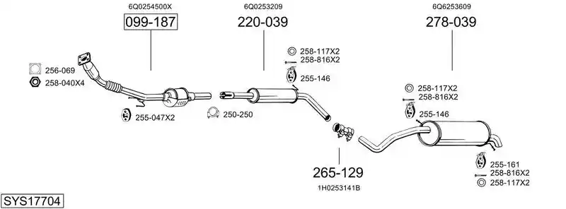 BOSAL SYS17704 BOSAL SYS17704