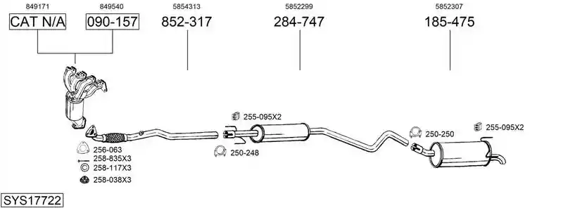 BOSAL SYS17722