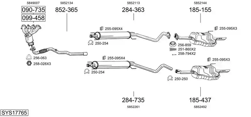 BOSAL SYS17765