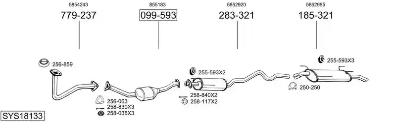 BOSAL SYS18133