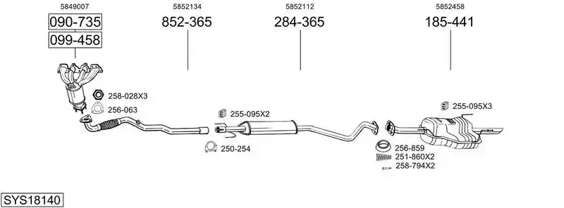 BOSAL SYS18140