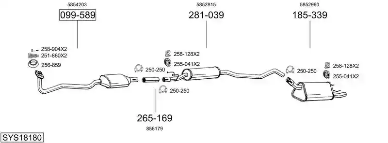 BOSAL SYS18180