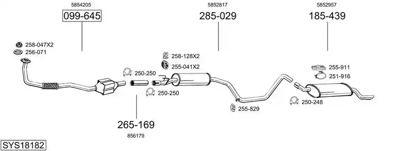 BOSAL SYS18182