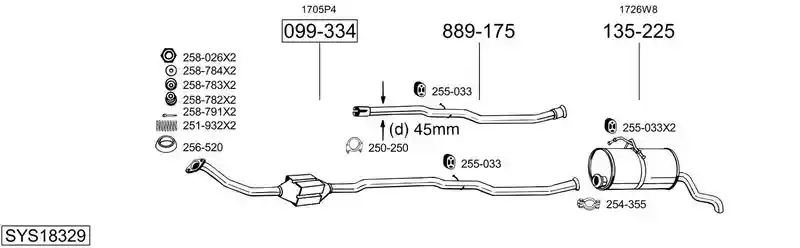 BOSAL SYS18329
