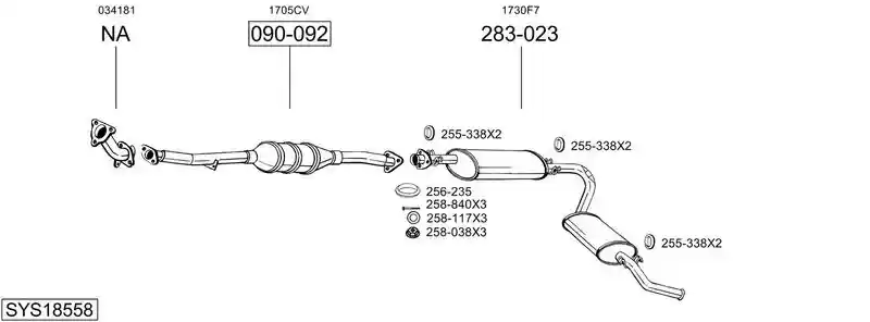 BOSAL SYS18558