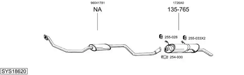 BOSAL SYS18620