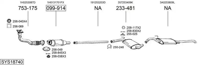 BOSAL SYS18740