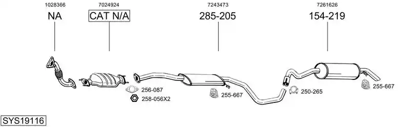 BOSAL SYS19116