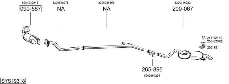 BOSAL SYS19318