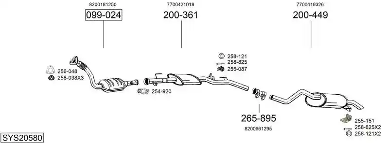 BOSAL SYS20580