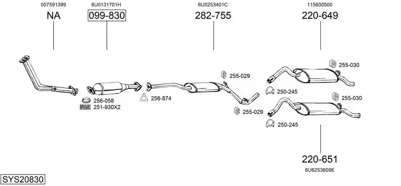 BOSAL SYS20830