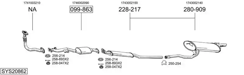 BOSAL SYS20862