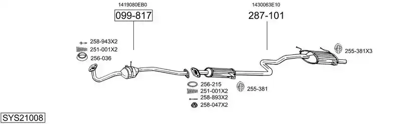 BOSAL SYS21008