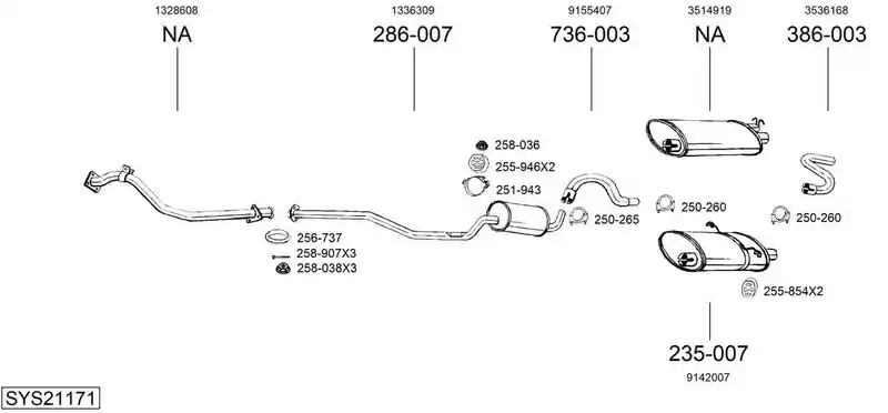 BOSAL SYS21171