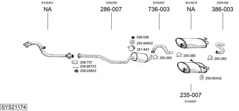 BOSAL SYS21174