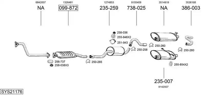 BOSAL SYS21176