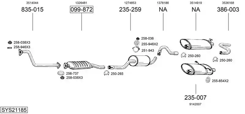 BOSAL SYS21185