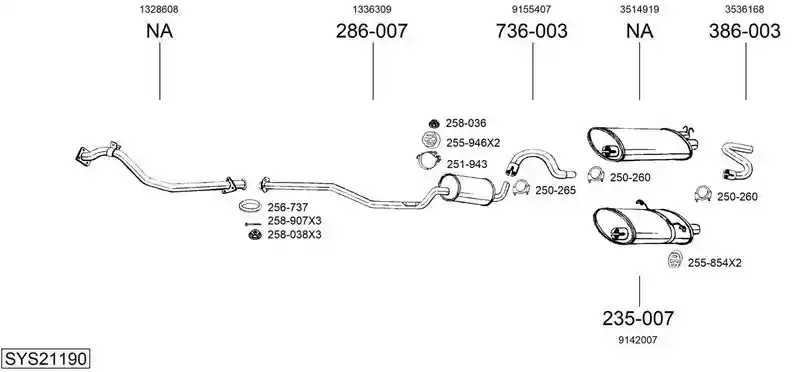 BOSAL SYS21190