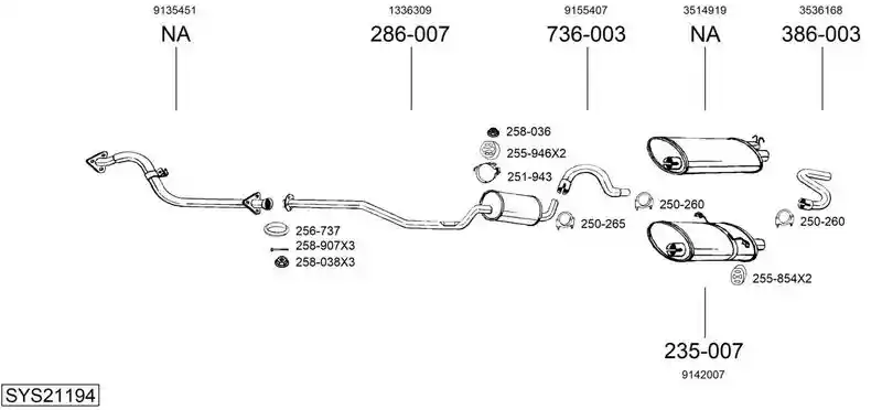 BOSAL SYS21194