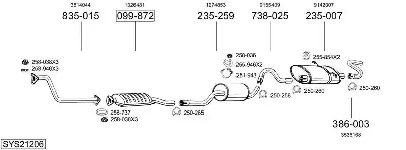 BOSAL SYS21206