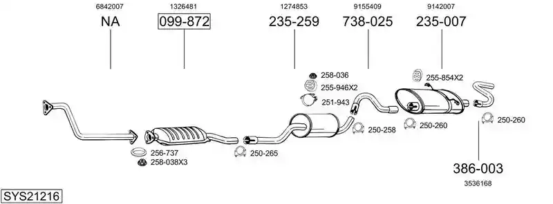 BOSAL SYS21216