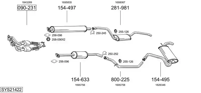 BOSAL SYS21422