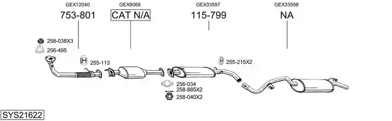 BOSAL SYS21622