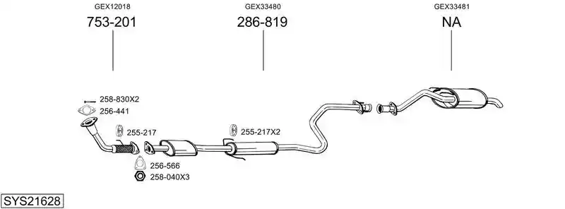 BOSAL SYS21628