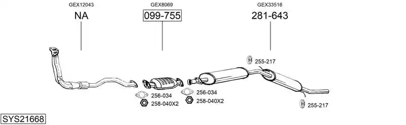 BOSAL SYS21668