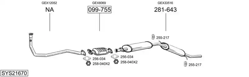 BOSAL SYS21670