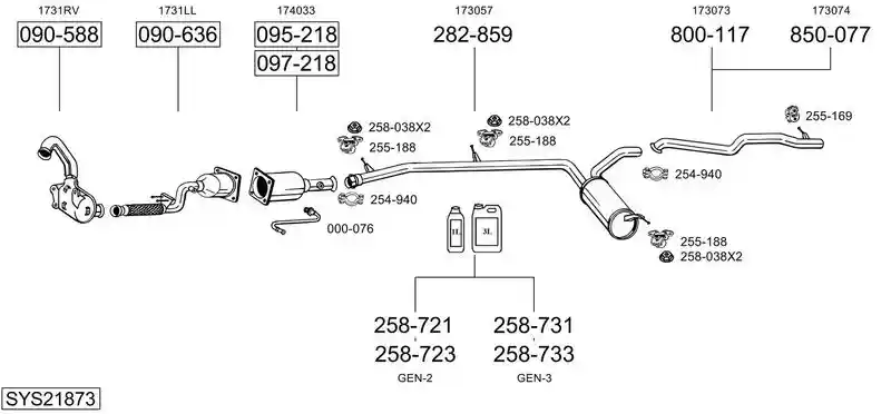 BOSAL SYS21873