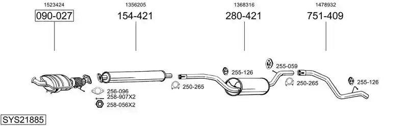 BOSAL SYS21885