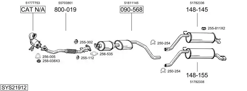 BOSAL SYS21912 BOSAL SYS21912