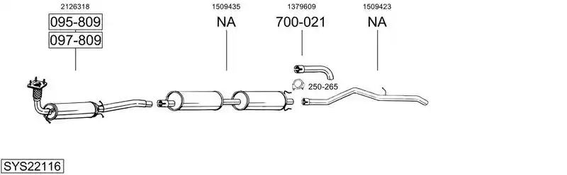 BOSAL SYS22116